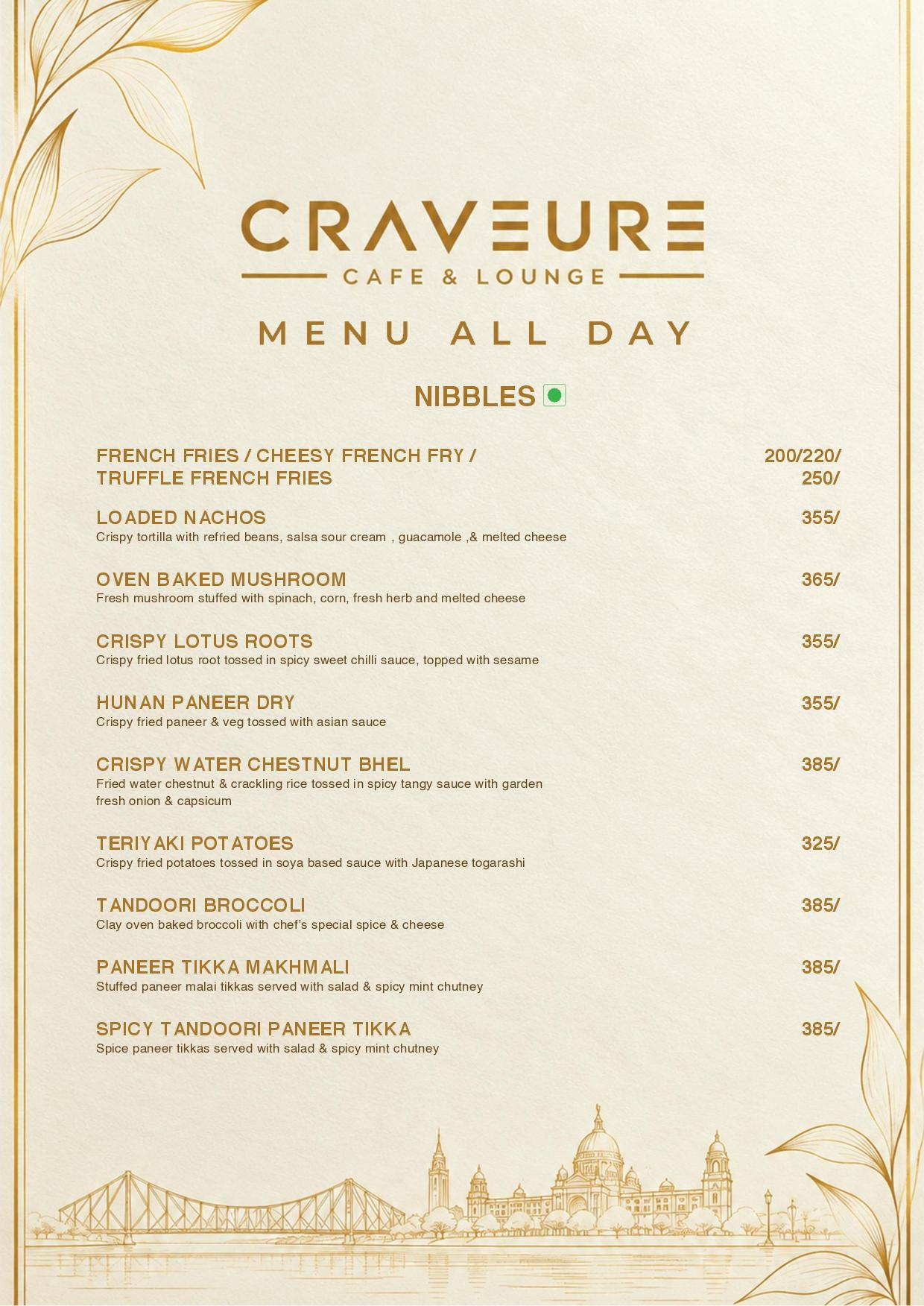 CRAVEURE menu, page 4