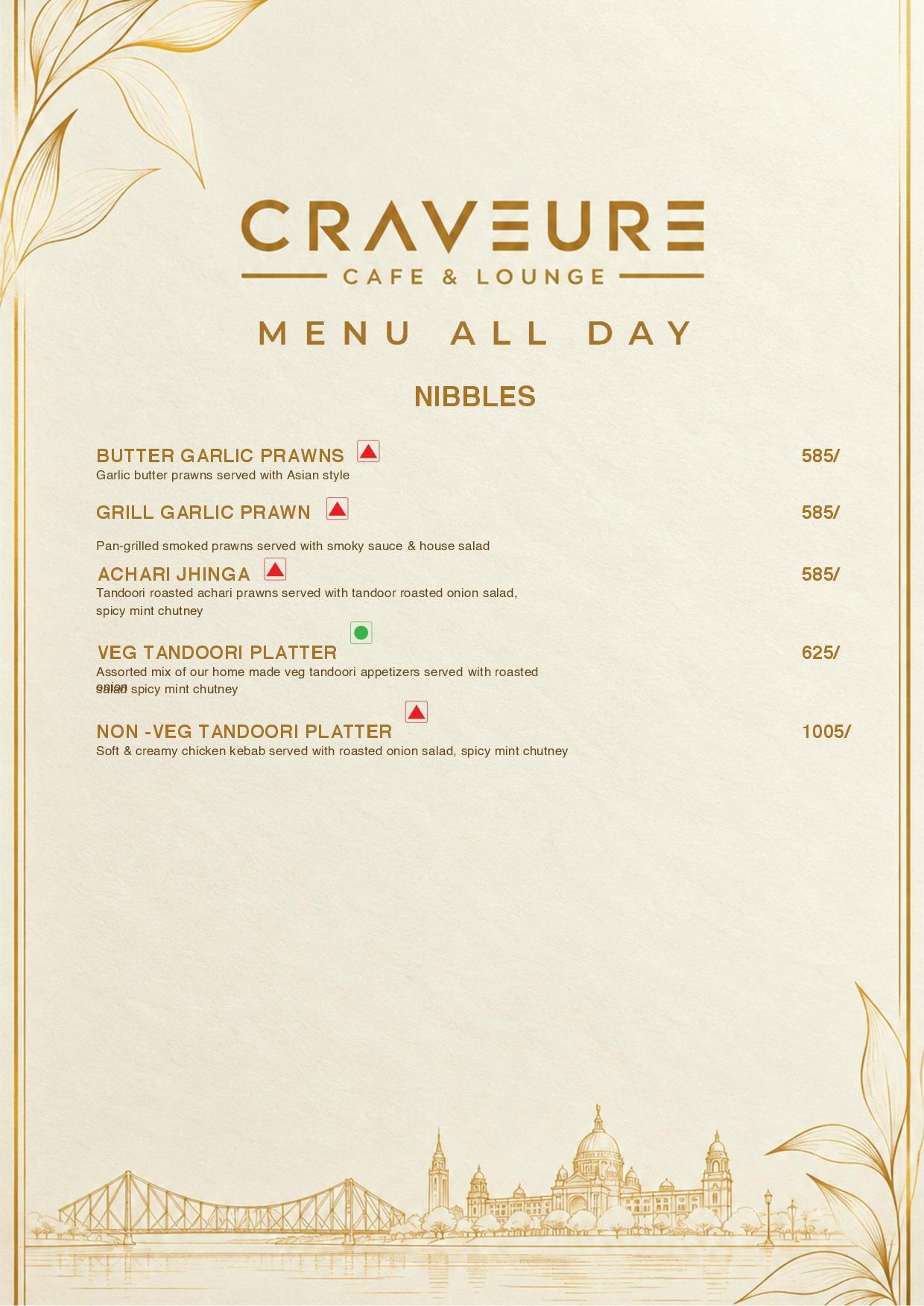 CRAVEURE menu, page 6
